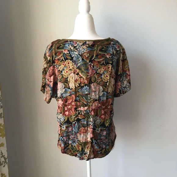 Vintage Platinum by Dorthy schoelen floral top. Size S. - Picture 3 of 4